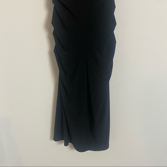 Shelli Segal Dress X-Back Ruched Jersey Bodycon black size 0 - Picture 10 of 15